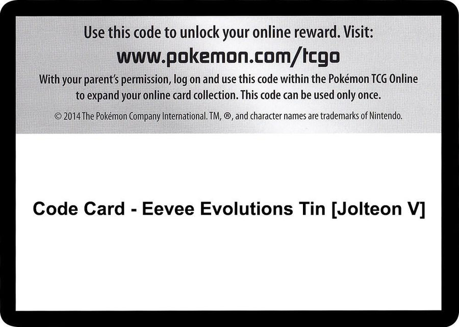 Code Card - Eevee Evolutions Tin [Jolteon V] (MCAP)