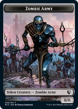 Zombie Army // Zombie (005) Double-Sided Token (6 // 5) (MIC)