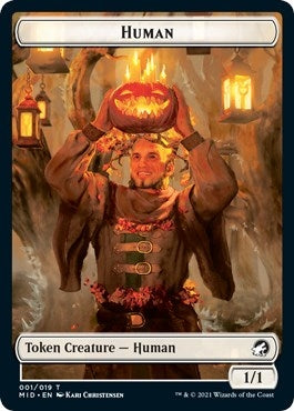 Image for Human // Emblem - Wrenn and Seven Double-Sided Token (1 // 18) (MID) - Magic: The Gathering