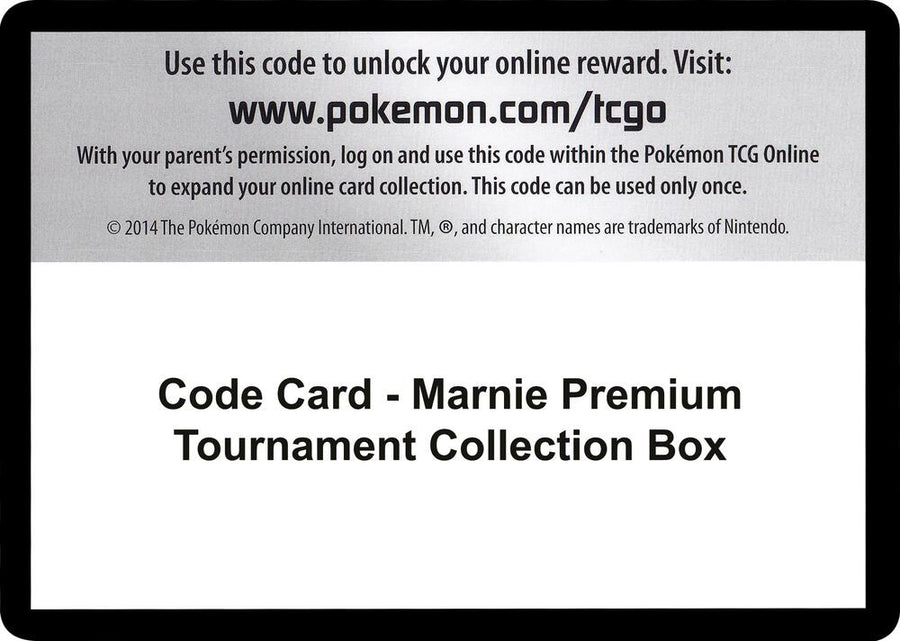 Code Card - Marnie Premium Tournament Collection Box (MCAP)