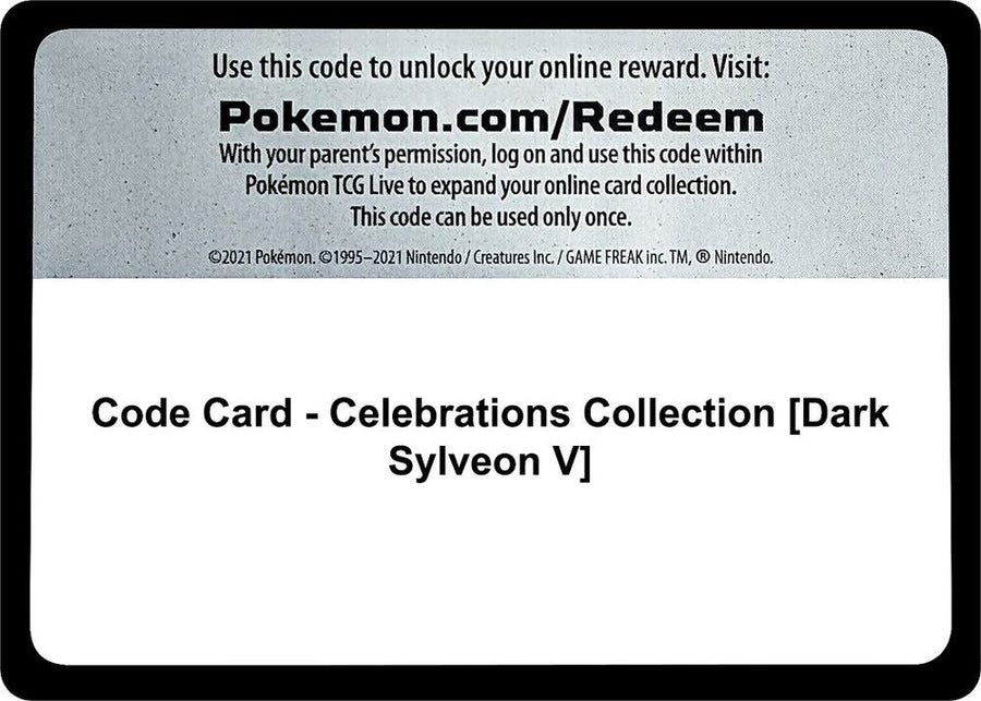 Code Card - Celebrations Collection [Dark Sylveon V] (CLB)