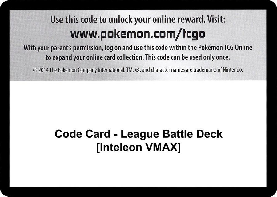 Code Card - League Battle Deck [Inteleon VMAX] (MCAP)