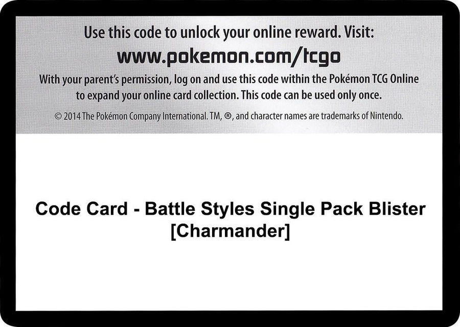 Code Card - Battle Styles Single Pack Blister [Charmander] (SWSH05)