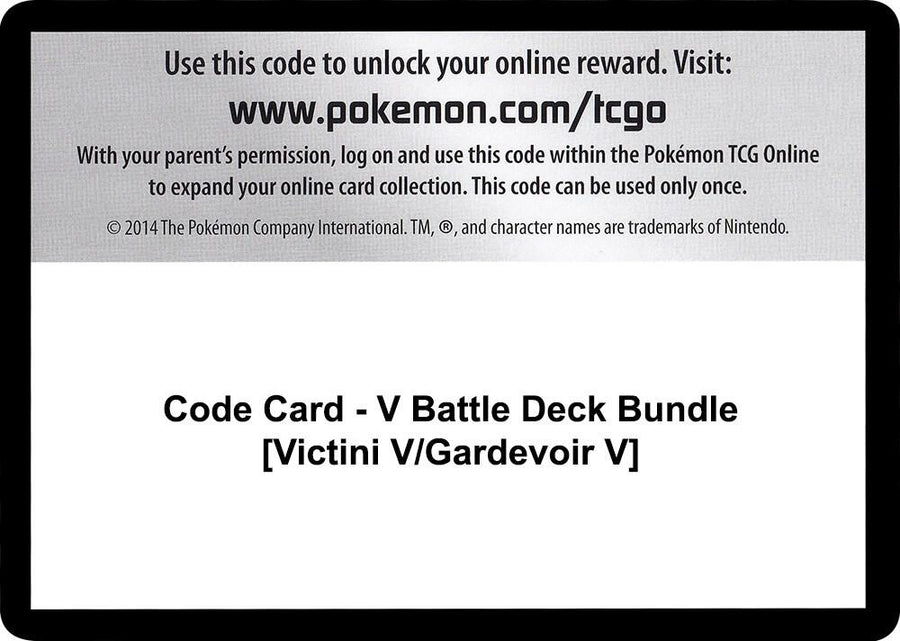 Code Card - V Battle Deck Bundle [Victini V/Gardevoir V] (MCAP)