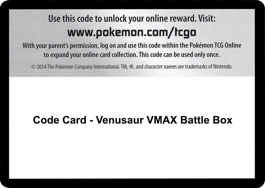 Code Card - Venusaur VMAX Battle Box (MCAP)