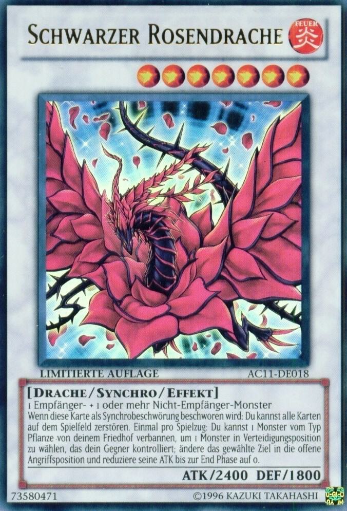 Black Rose Dragon (German) - "Schwarzer Rosendrache" (AC11-DE018) (AC11)