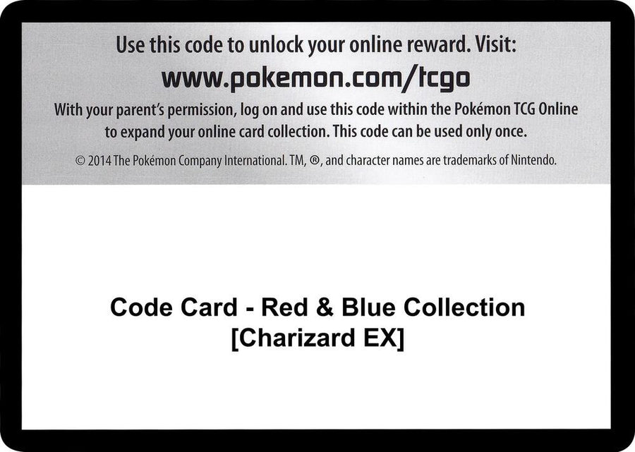 Code Card - Red & Blue Collection [Charizard EX] (GEN)