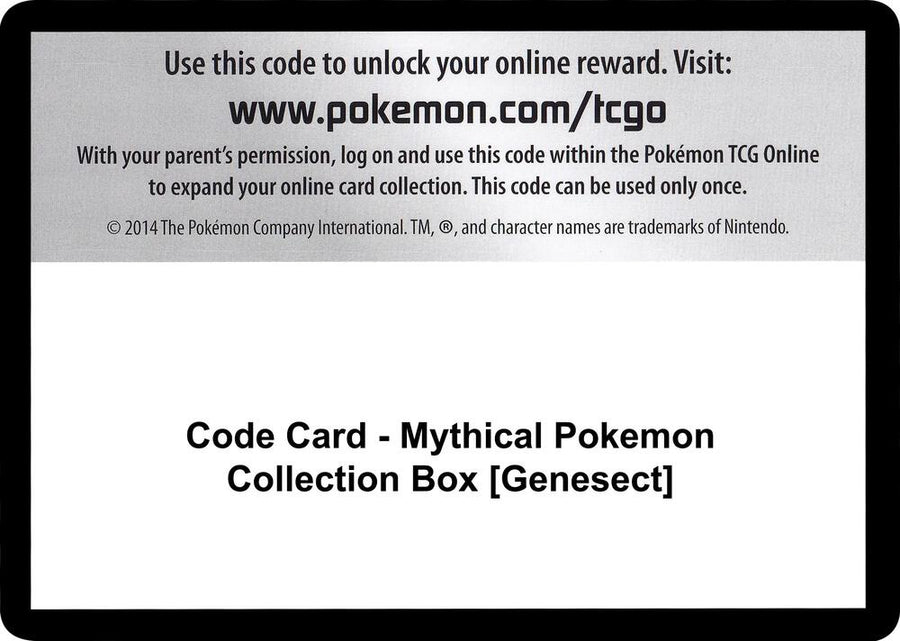 Code Card - Mythical Pokemon Collection Box [Genesect] (GEN)