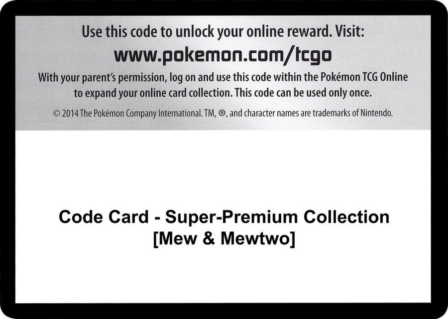 Code Card - Super-Premium Collection [Mew & Mewtwo] (GEN)