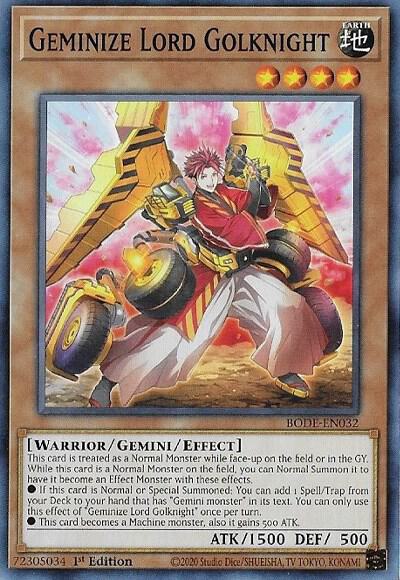 Geminize Lord Golknight (BODE-EN032) (BODE)