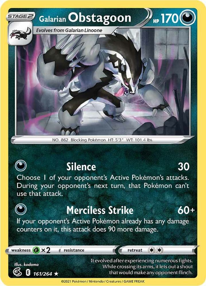 Galarian Obstagoon (161/264) (SWSH08)