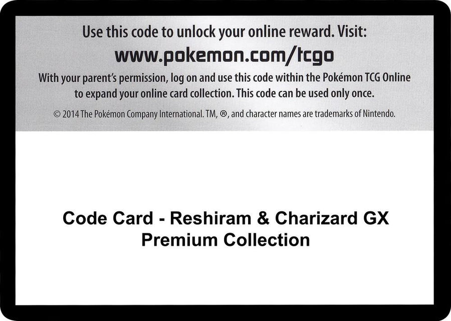 Code Card - Reshiram & Charizard GX Premium Collection (MCAP)