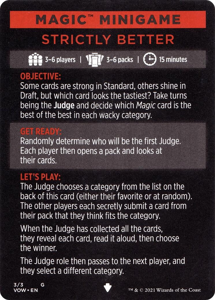 Magic Minigame: Strictly Better (3) (VOW)