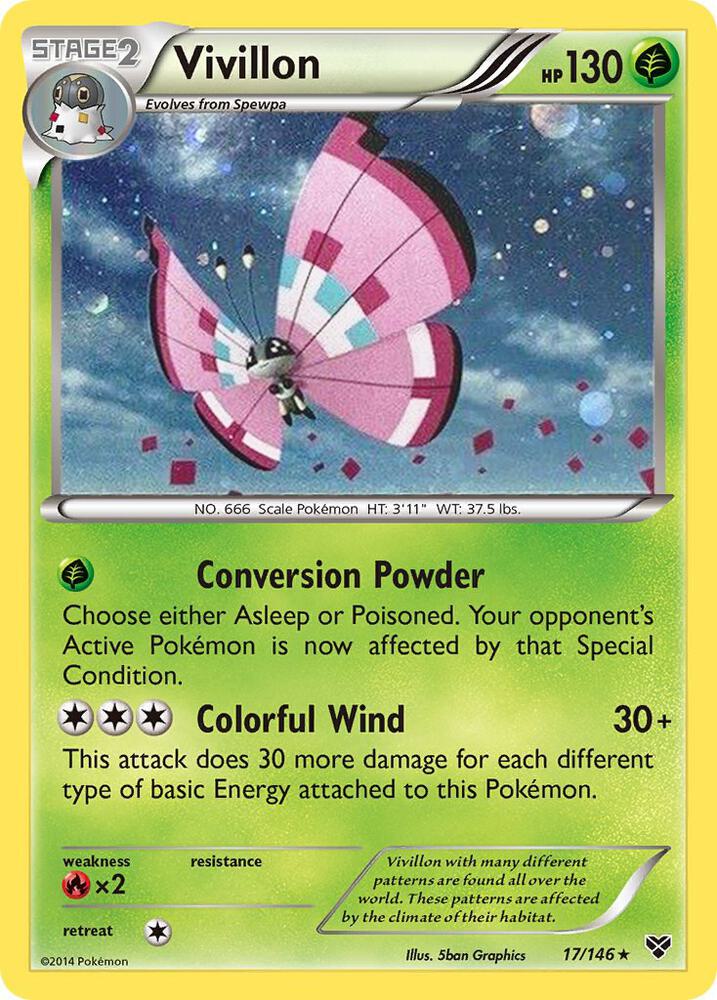 Vivillon - 17/146 (Cosmos Holo) (017/146) (BLE)