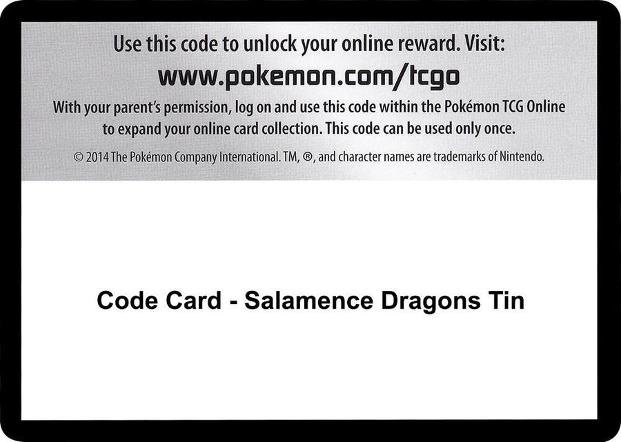 Code Card - Salamence Dragons Tin (MCAP)