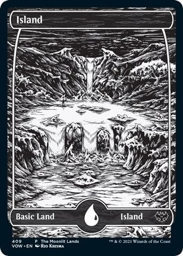 Island (Moonlit Land) (Foil Etched) (409) (WPN)