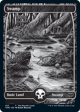 Swamp (Moonlit Land) (Foil Etched) (410) (WPN)