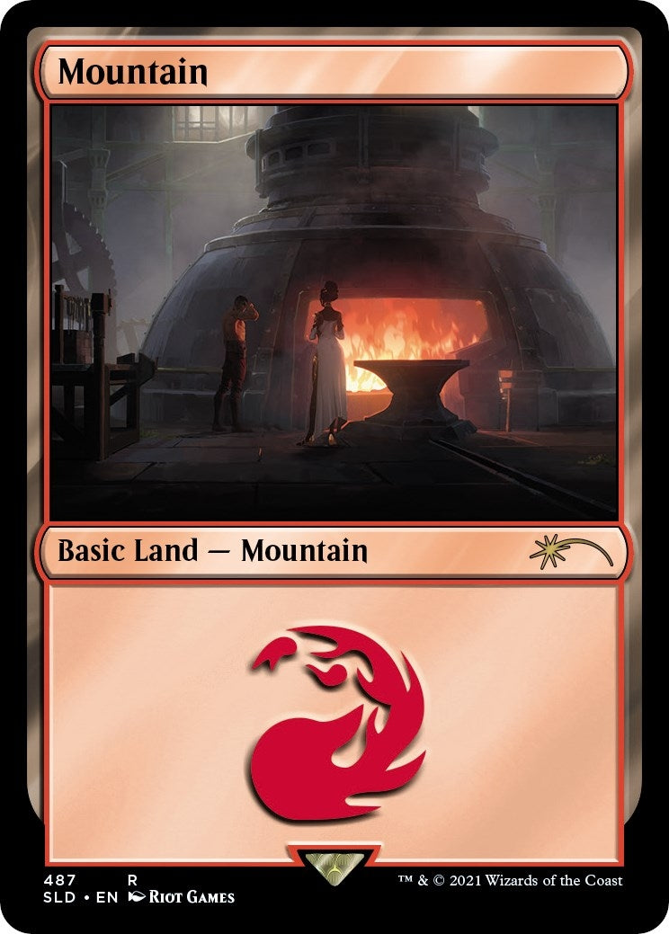 Mountain (Secret Lair x Arcane: Lands) (487) (SLD)