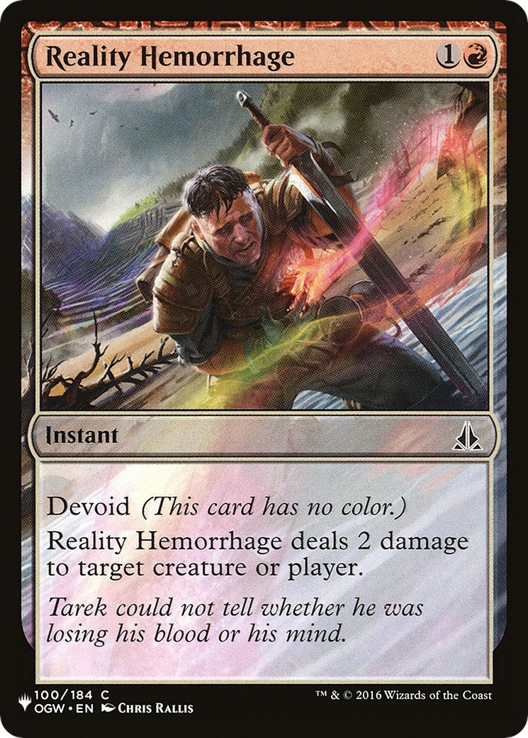 Reality Hemorrhage (100/184) (LIST)
