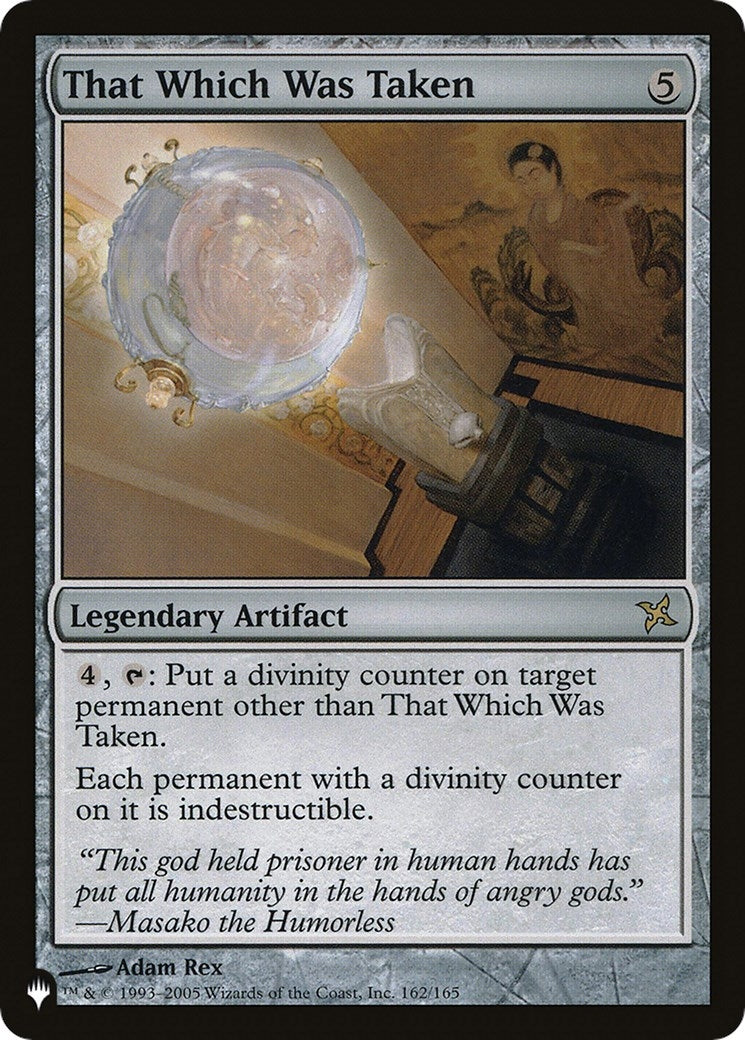 That Which Was Taken (162/165) (LIST)