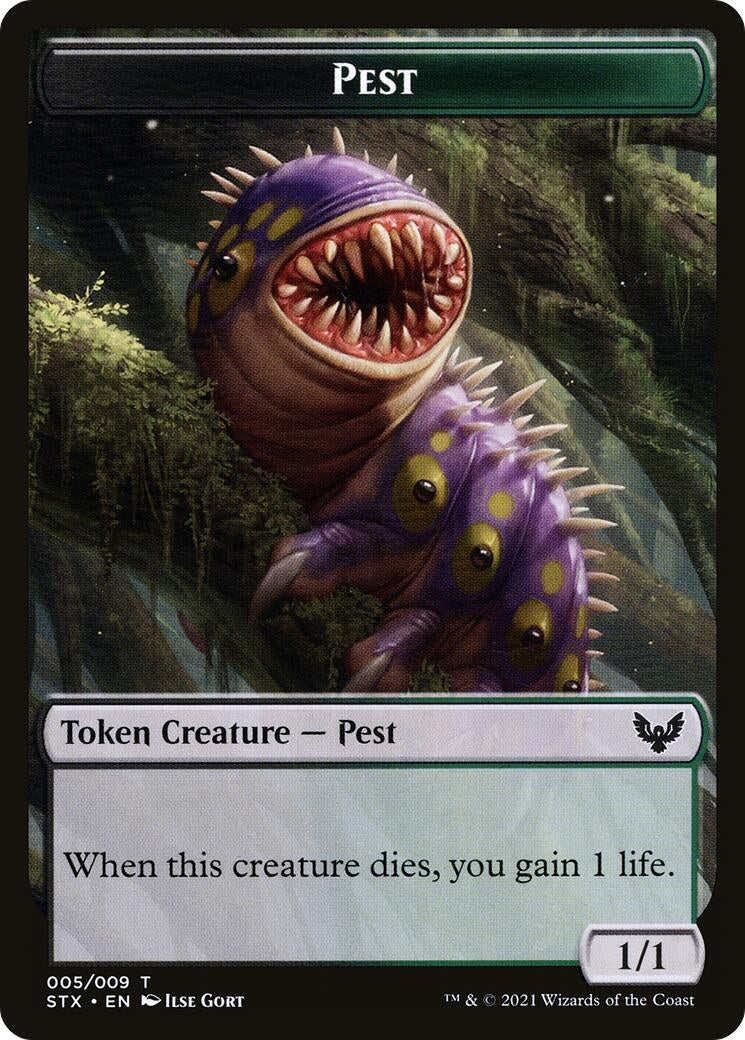 Pest (005) // Blood (017) Double-Sided Token (Challenger 2022) (5 // 17) (UMP)