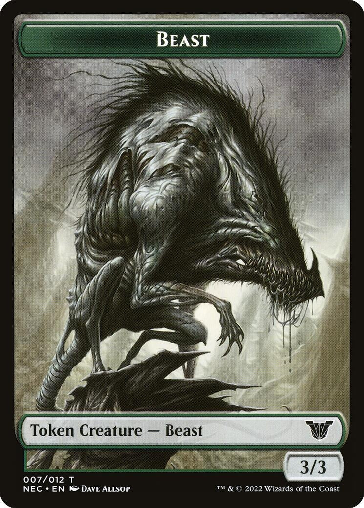 Beast // Treasure Double-Sided Token (7 // 17) (NEC)