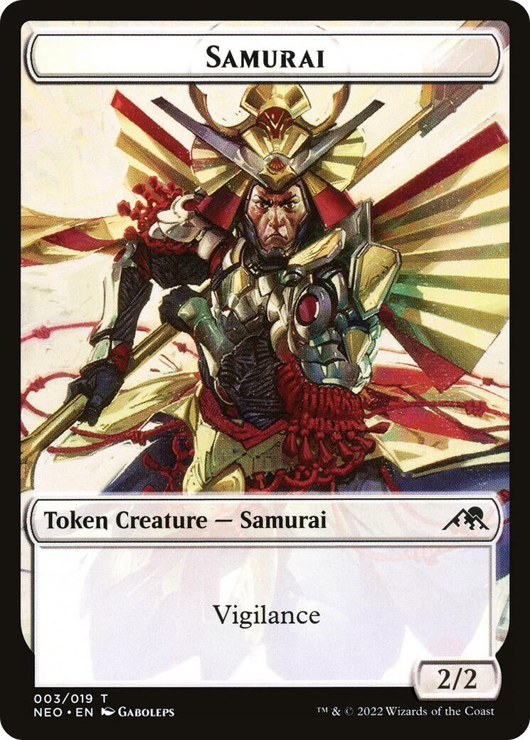 Samurai (003) // Construct (015) Double-sided Token (3 // 15) (NEO)