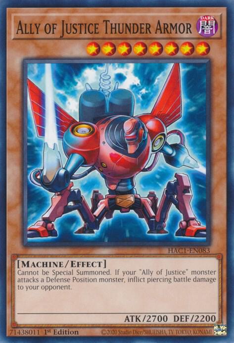 Ally of Justice Thunder Armor (HAC1-EN083) (HAC1)