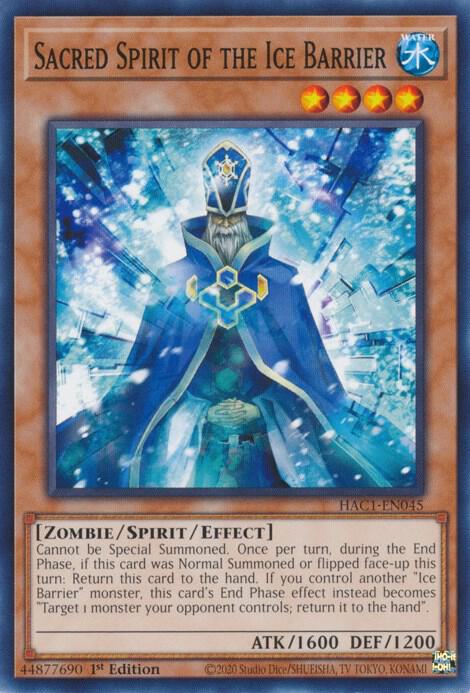Sacred Spirit of the Ice Barrier (HAC1-EN045) (HAC1)