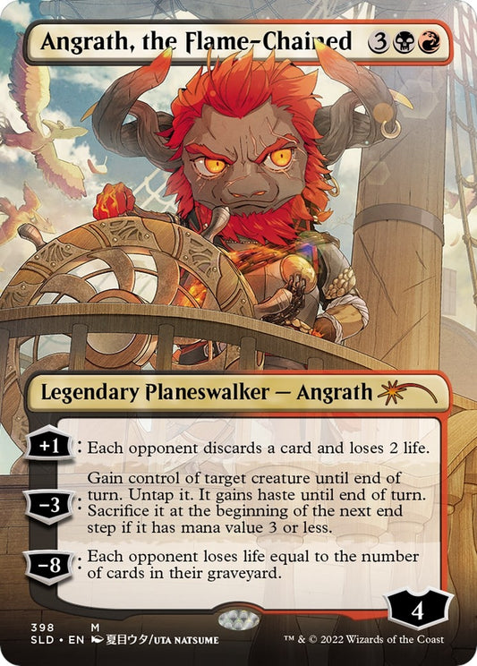 Image for Angrath, the Flame-Chained (Borderless) (398) (SLD) - Magic: The Gathering