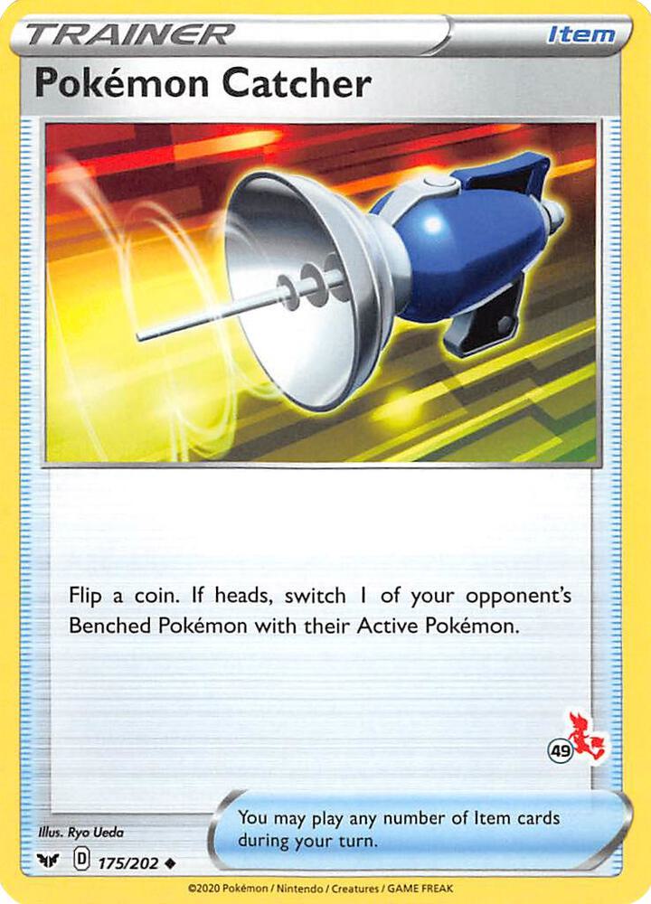 Pokemon Catcher - 175/202 (#49 Cinderace Stamped) (175/202) (BA22)