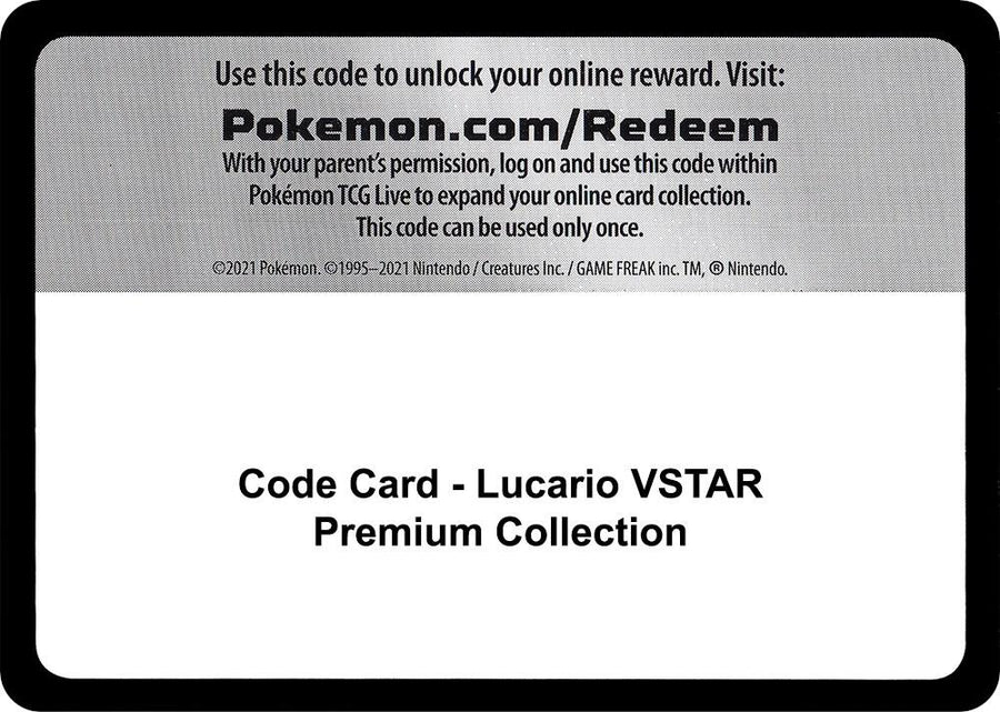 Code Card - Lucario VSTAR Premium Collection (MCAP)