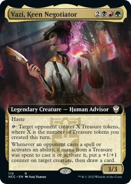 Vazi, Keen Negotiator (Extended Art) (110) (NCC)
