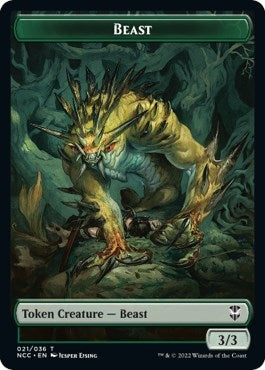 Beast // Saproling Double-Sided Token (21 // 28) (NCC)