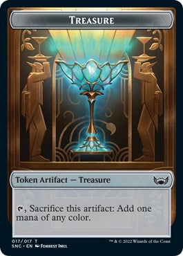 Image for Treasure (017) // Spirit Double-Sided Token (17 // 3) (SNC) - Magic: The Gathering