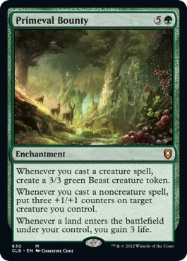 Image for Primeval Bounty (830) (CLB) - Magic: The Gathering
