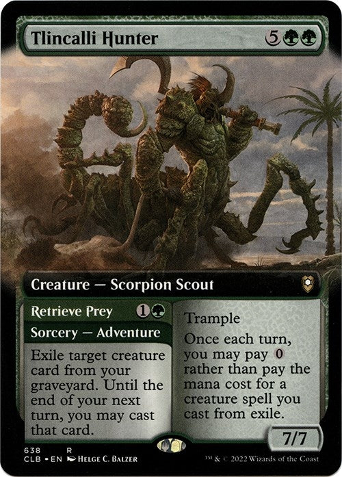 Image for Tlincalli Hunter (Extended Art) (638) (CLB) - Magic: The Gathering
