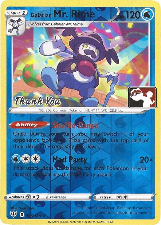 Galarian Mr. Rime - 036/189 (Pokemon League) [Thank You] (036/189) (MCAP)