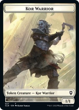 Image for Kor Warrior // Angel Warrior Double-Sided Token (27 // 25) (CLB) - Magic: The Gathering