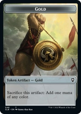 Image for Gold // Dragon Double-Sided Token (48 // 33) (CLB) - Magic: The Gathering