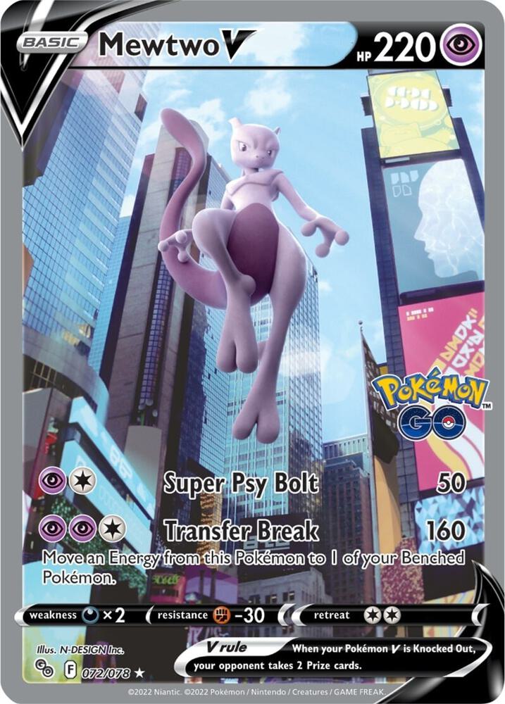 Mewtwo V (Alternate Full Art) (072/078) (PGO)