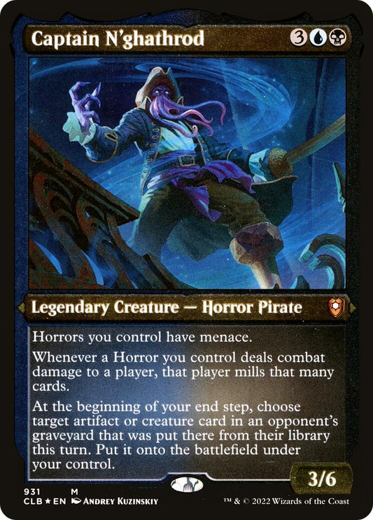 Image for Captain N'ghathrod (Display Commander) - Thick Stock (931) (CLB) - Magic: The Gathering