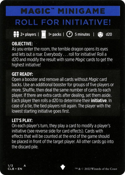 Image for Magic Minigame: Roll for Initiative! (1) (CLB) - Magic: The Gathering