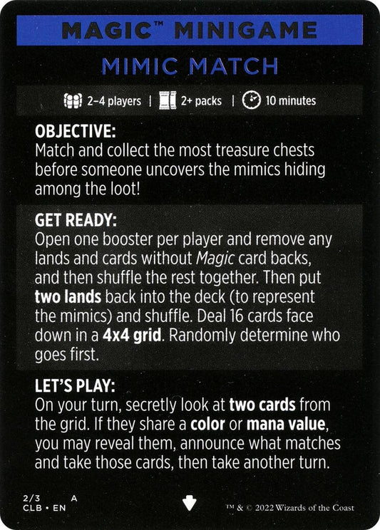 Image for Magic Minigame: Mimic Match (2) (CLB) - Magic: The Gathering