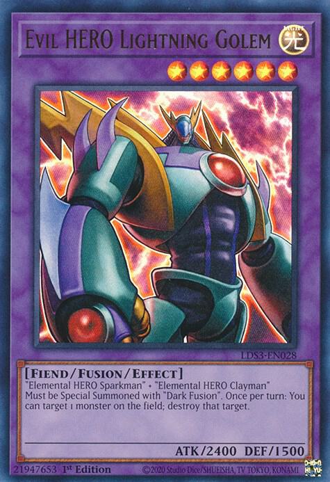 Evil HERO Lightning Golem (LDS3-EN028) (LDS3)