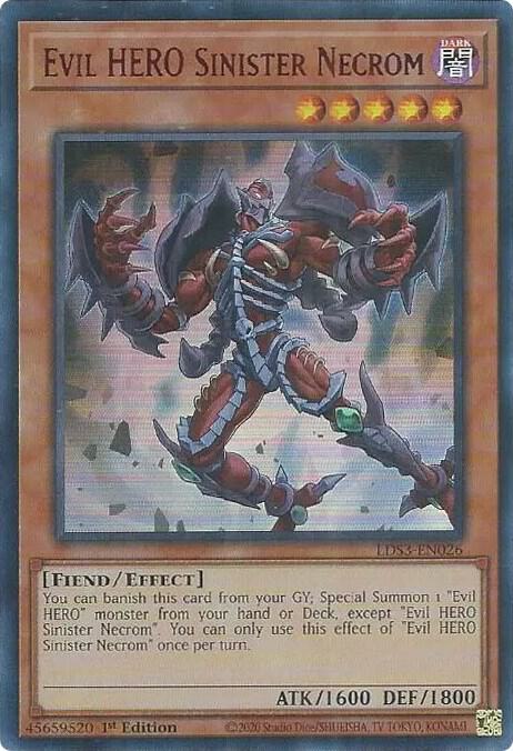 Evil HERO Sinister Necrom (Red) (LDS3-EN026) (LDS3)