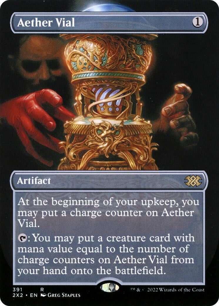 Image for Aether Vial (Borderless) (391) (2X2) - Magic: The Gathering