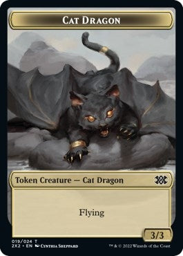Cat Dragon // Vampire Double-Sided Token (19 // 9) (2X2)