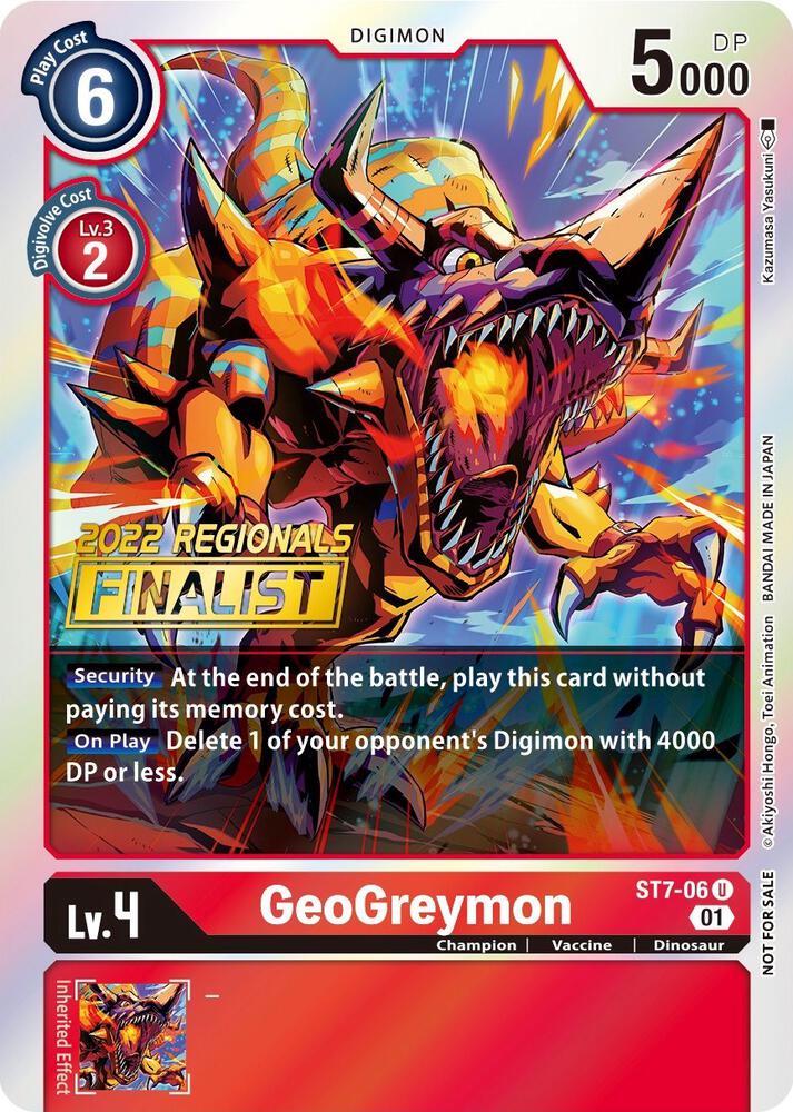 GeoGreymon (2022 Championship Offline Regional) [Online Finalist] (ST7-06 U) (ST-7)