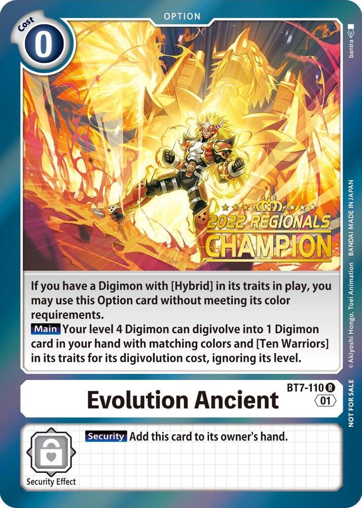 Evolution Ancient (2022 Championship Offline Regional) [Online Champion] (BT7-110 R) (BT-07)
